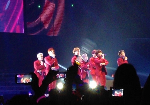 GOT7 performing one of their hits.