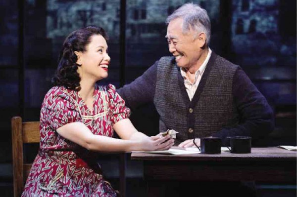 SALONGA (with George Takei)  in “Allegiance.” Her voice is as “clear and sparkling as Baccarat crystal.” Matthew Murphy