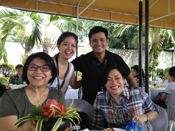Happy mentors and organizers of the Camp are happy people. (From left) Gang Badoy of RockEd Philippines, Trina Belamide, Ogie Alcasid and Twinky Lagdameo. CONTRIBUTED IMAGE