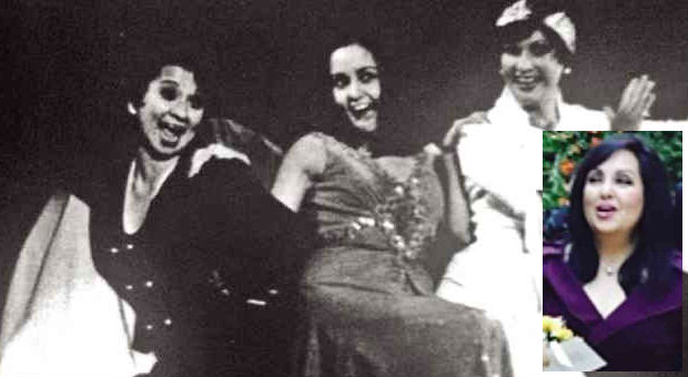 FROM left:  Bibot Amador, Becca Godinez (as Agnes Gooch) and Baby Barredo in “Mame”; Godinez (inset)