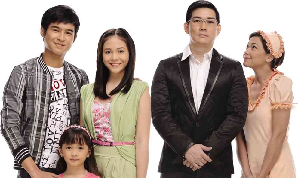 CAST of “Be Careful With My Heart” (from left): Jerome Ponce, Mutya Orquia, Janella Salvador, Richard Yap  and Jodi Sta. Maria 