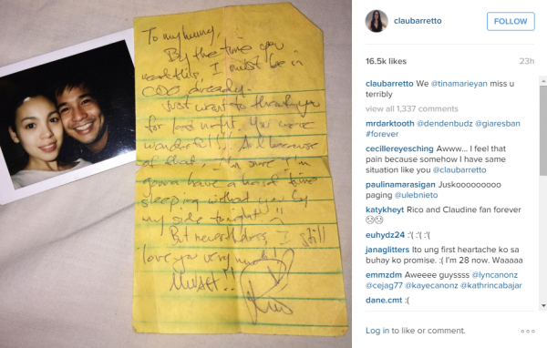 SCREENGRAB FROM CLAUDINE BARRETTO'S INSTAGRAM ACCOUNT