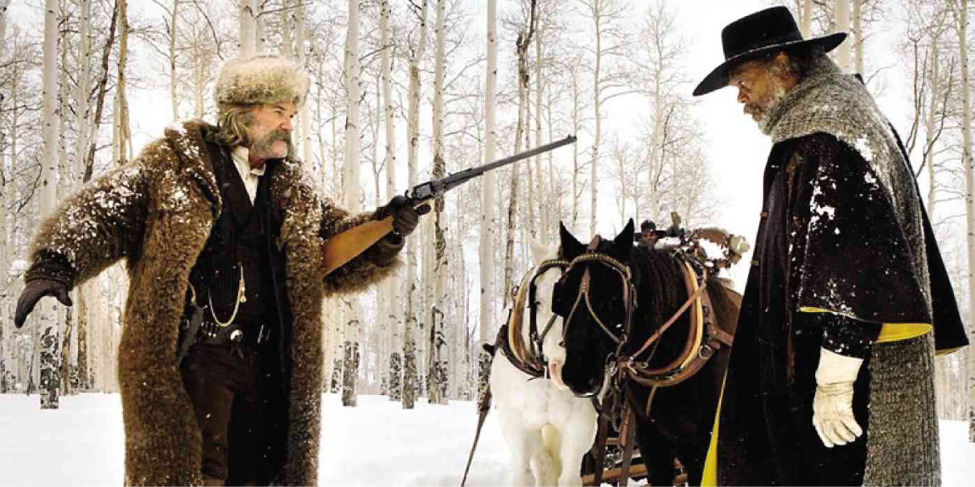 KURT Russell (left) and Samuel L. Jackson costar in “The Hateful Eight.”