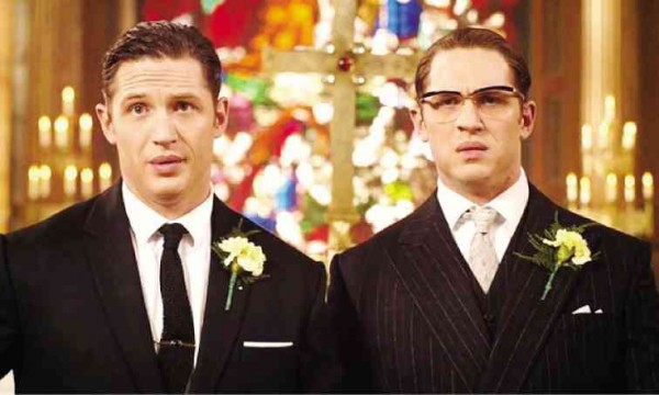 ONE-TWO PUNCH. Hardy portrays the Kray twins in “Legend.”