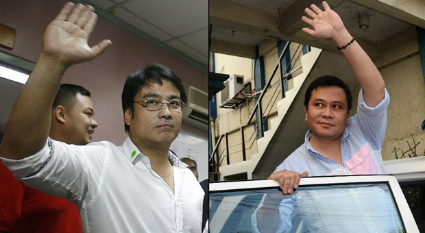 Senators Bong Revilla (left) and Jinggoy Estrada. INQUIRER file photo 