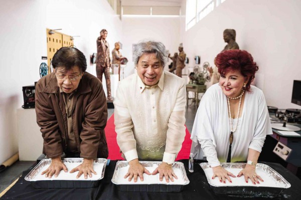 JUN URBANO (left) with FDCP Chair Briccio Santos and actress Liberty Ilagan