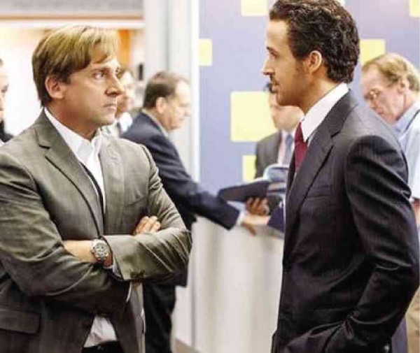 STEVE Carell (left) and Ryan Gosling costar in “The Big Short.”