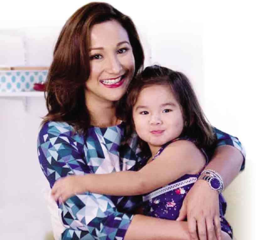 CHINA with her daughter Lucia