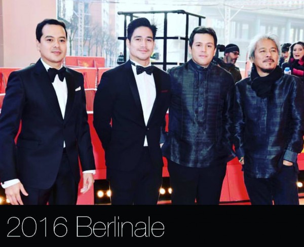 John Lloyd Cruz, Piolo Pascual, Paul Soriano and Lav Diaz at the 66th Berlin Film Festival. CONTRIBUTED PHOTO 