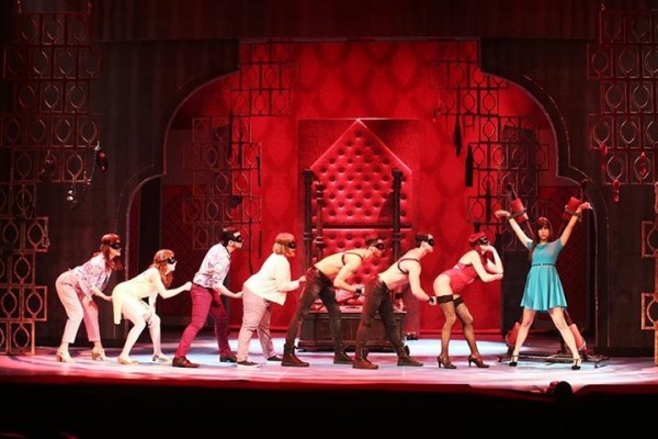 The whole cast members of "50 Shades! The Musical Parody" in a major sing-and-dance number. CONTRIBUTED PHOTO