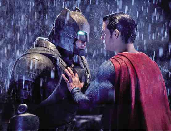 AFFLECK (left) and Henry Cavill in “Batman v Superman”