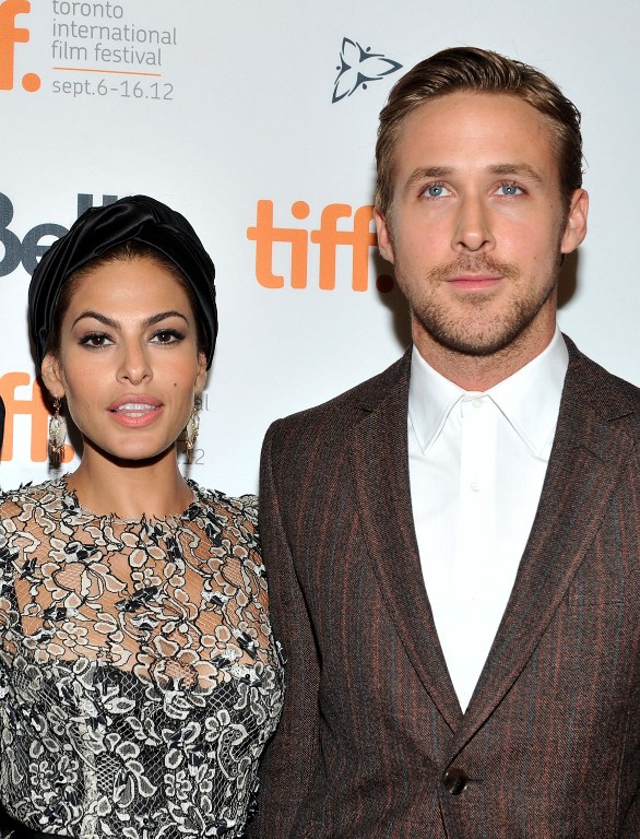 (FILES):  This file photo taken on September 06, 2012 shows actors Eva Mendes and Ryan Gosling attending "The Place Beyond The Pines" premiere during the 2012 Toronto International Film Festival at Princess of Wales Theatre in Toronto, Canada.  Hollywood stars Eva Mendes and Ryan Gosling have welcomed a second daughter, after once again keeping the pregnancy under wraps, TMZ reported May 9, 2016. Mendes, 42, who began dating the Canadian actor in 2011, gave birth to Amada on April 29th in Santa Monica, near Los Angeles, the entertainment news site said. Representatives for the American actress and Canadian star, 35, did not immediately confirm the report. The stars already have a daughter Esmeralda, born in 2014.  / AFP PHOTO / GETTY IMAGES NORTH AMERICA / Sonia Recchia