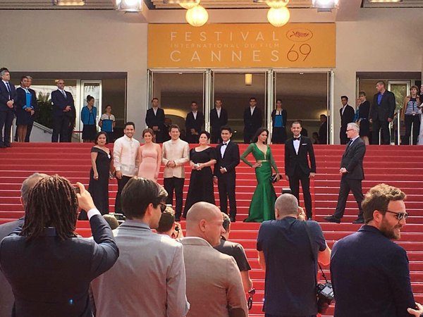 Ma’ Rosa” cast and team at the Cannes Film Festival. Contributed photo by David Fabros