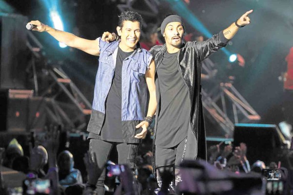 FATHER and son. Gary (left) and Gab Valenciano