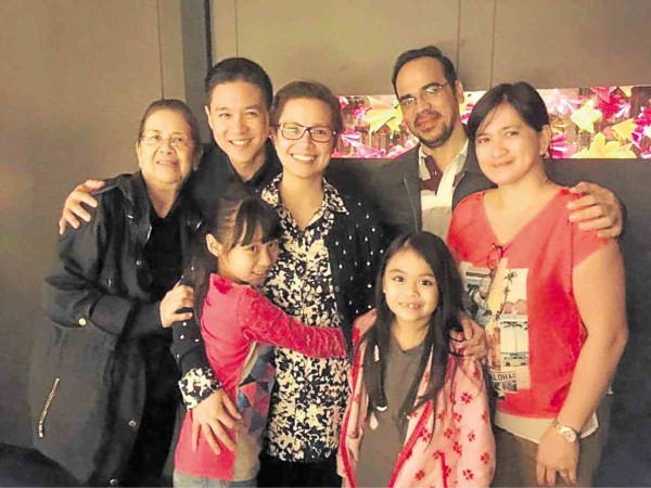 FROM left: Ligaya, Rob, Nicole, the author, Esang, her father Porong and her mother Joyce