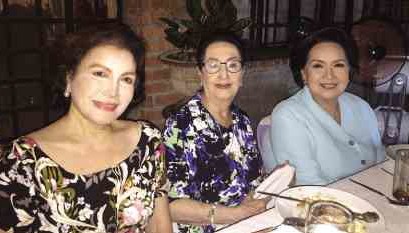 FROM left, Helen Gamboa-Sotto, Gloria Romero and Susan Roces