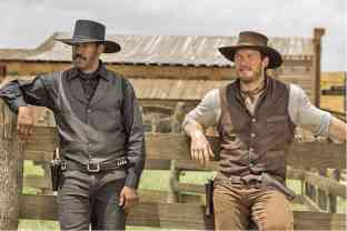 CHRIS Pratt (right) and Denzel Washington in “The Magnificent Seven”