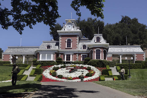 In this July 2, 2009, file photo workers standby at the train station at Neverland Ranch in Los Olivos, Calif. Paris Jackson, the daughter of Michael Jackson, Jackson posted pictures on Instagram from her late father’s famous estate Wednesday, Oct. 5, 2016, writing “felt so good to be home even for a little bit.” AP 