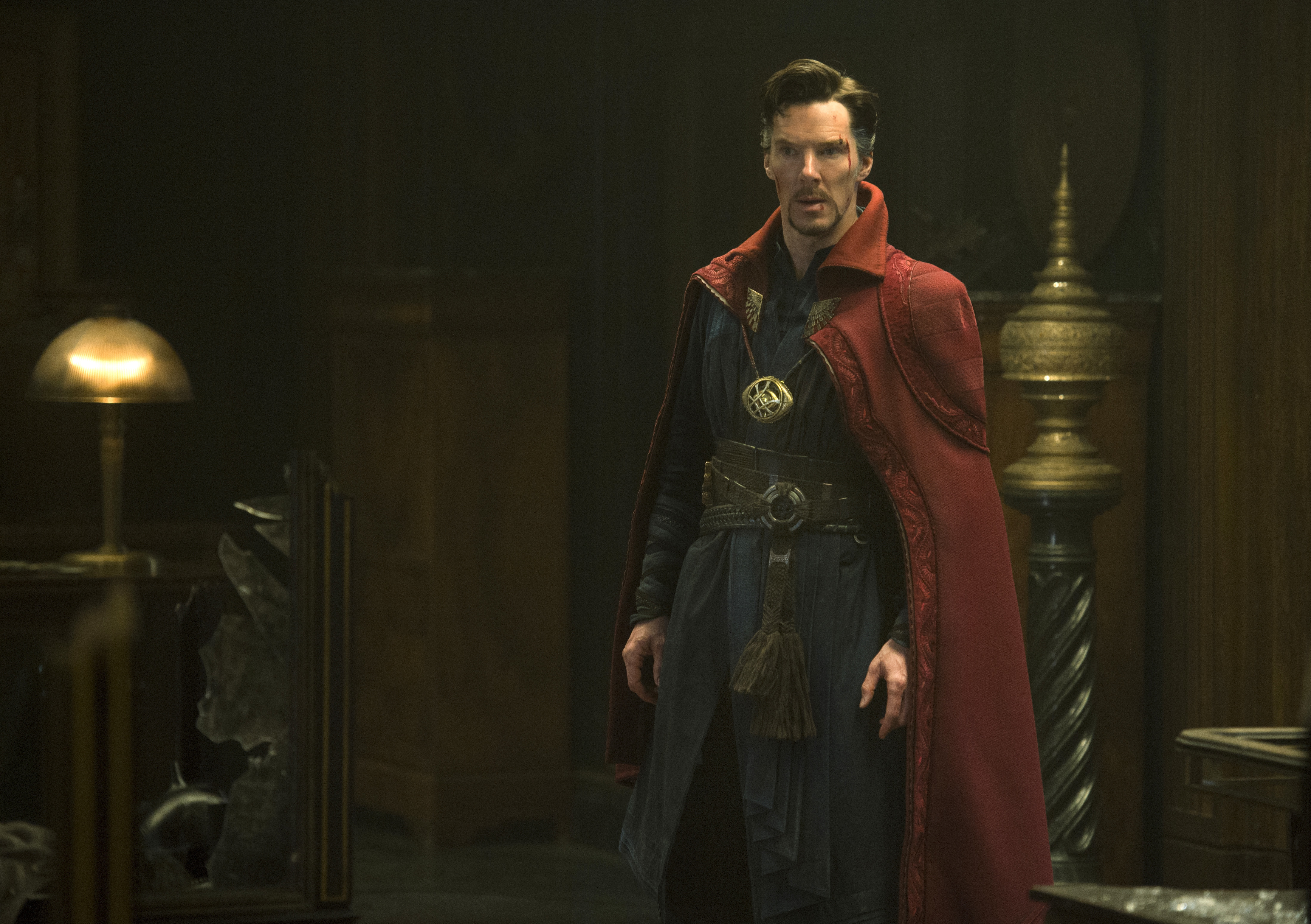 This image released by Disney shows Benedict Cumberbatch in a scene from Marvel's "Doctor Strange." ( Jay Maidment/Disney/Marvel via AP)