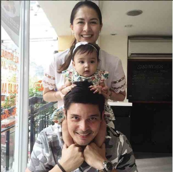 Dingdong Dantes with wife Marian and baby Zia