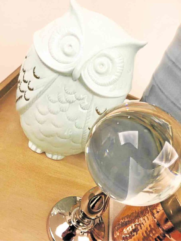 Owl lamp is from a local supplier.