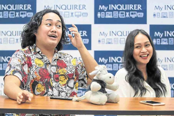 Mark Shandii Bacolod (left) and Mercedes Cabral at PDI