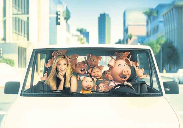 Reese Witherspoon as a domestic pig 