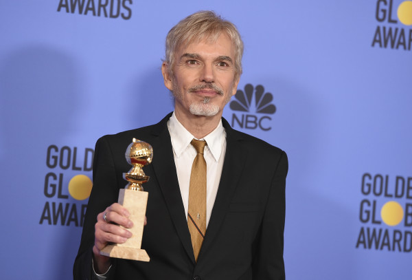 Billy Bob Thornton poses in the press room with the award for best performance by an actor in a television series - drama for "Goliath" at the 74th annual Golden Globe Awards at the Beverly Hilton Hotel on Sunday, Jan. 8, 2017, in Beverly Hills, Calif. (Photo by Jordan Strauss/Invision/AP)
