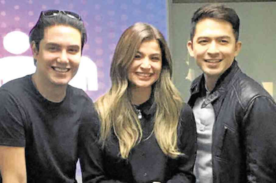 Paolo Ballesteros (left), Anne Curtis and Dennis Trillo of “Bakit Lahat ng Gwapo May Boyfriend?”