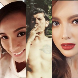 MAGE: Kate Necesario (Left), Sebastian "Baste" Duterte (Center), Ellen Adarna (right) PHOTOS sourced online and subjects' respective Instagram accounts