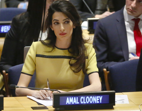 Human rights lawyer Amal Clooney AP