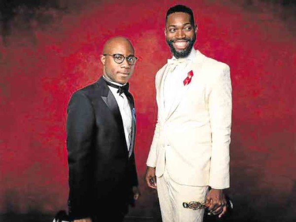 Director Barry Jenkins (left) and his cowinner for best adapted screenplay, Tarell Alvin McCraney