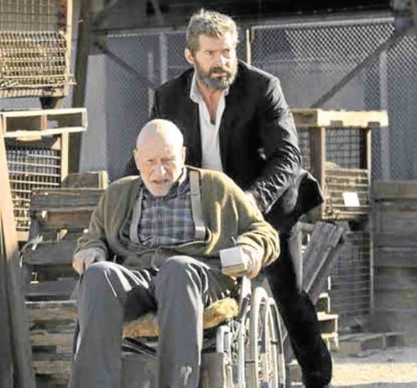 Patrick Stewart (left) and Hugh Jackman as aging mutants