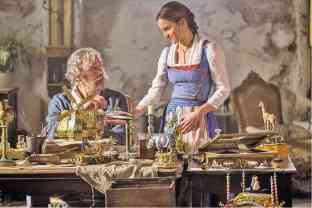 Kevin Kline and Emma Watson in “Beauty and the Beast”