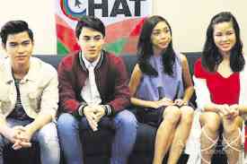 “Pinoy Big Brother” winner MayMay Entrata (second from right) with finalists (from left) Yong Muhajil, Edward Barber  and Kisses Delavin