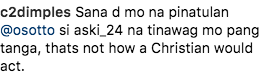 Image: Netizen's response to a basher who commented on Kristine Hermosa's Instagram post