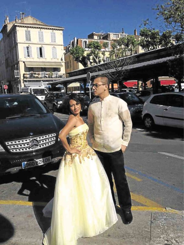Angeli Bayani and Archie Alemania in Cannes after the “Norte” premiere in  2013