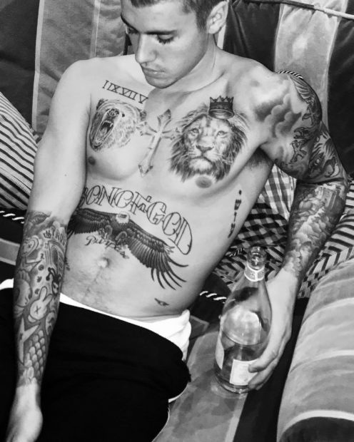 Justin Bieber, tattoos
