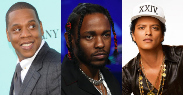 Jay-Z, Kendrick Lamar, Bruno Mars