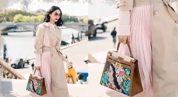 Heart Evangelista carries P170K paint can bag at New York Fashion Week