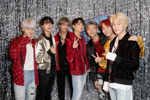 LOS ANGELES, CA - DECEMBER 31: BTS attends Dick Clark's New Year's Rockin' Eve with Ryan Seacrest 2018 on December 31, 2017 in Los Angeles, California. Frederick M. Brown/Getty Images for dcp/AFP