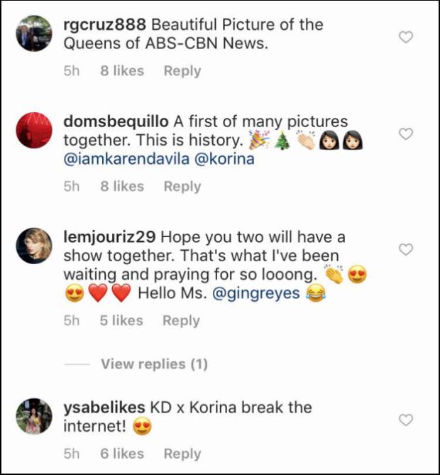 Comments on Korina Sanchez and Karen Davila photo