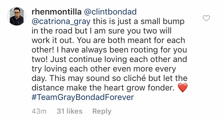 Netizens support Catriona-Clint relationship: Be strong, be patient