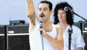 Rami Malek (left) in “Bohemian Rhapsody”