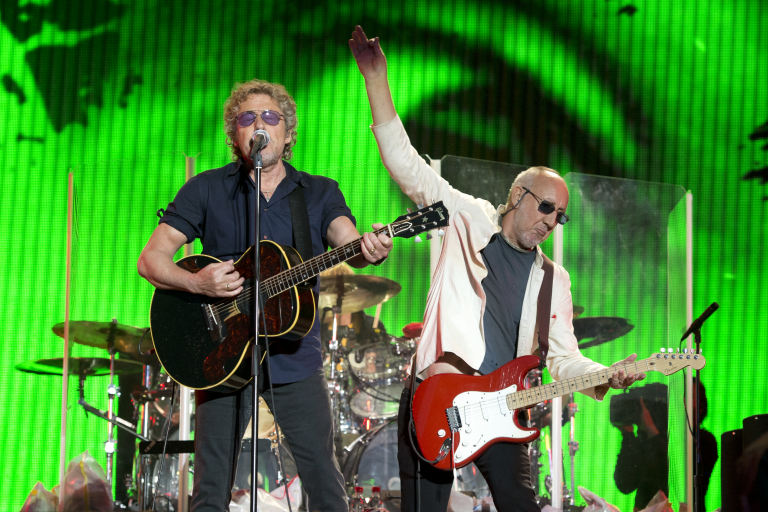 Roger Daltrey (L) and Pete Townshend of English rock band The Who perform on the Pyramid Stage at the Glastonbury Festival of Music and Performing Arts on Worthy Farm near the village of Pilton in Somerset, South West England, on June 28, 2015. Image: AFP/Oli Scarff via AFP Relaxnews