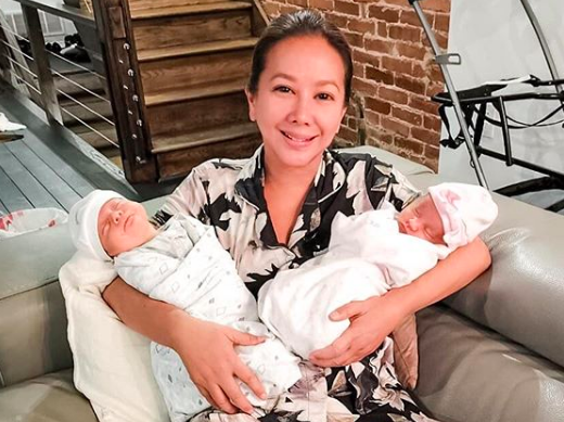 Korina Sanchez celebrates twins' first month