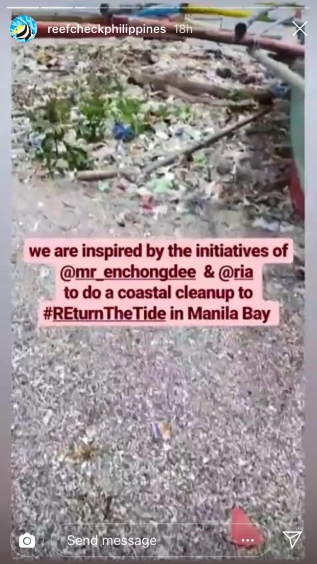 Enchong Dee, Ria Atayde lead Manila Bay coast cleanup
