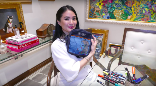 Jinkee adds another purse to her #LoveMarieHandPaintedBags collection , heart  evangelista paintings price