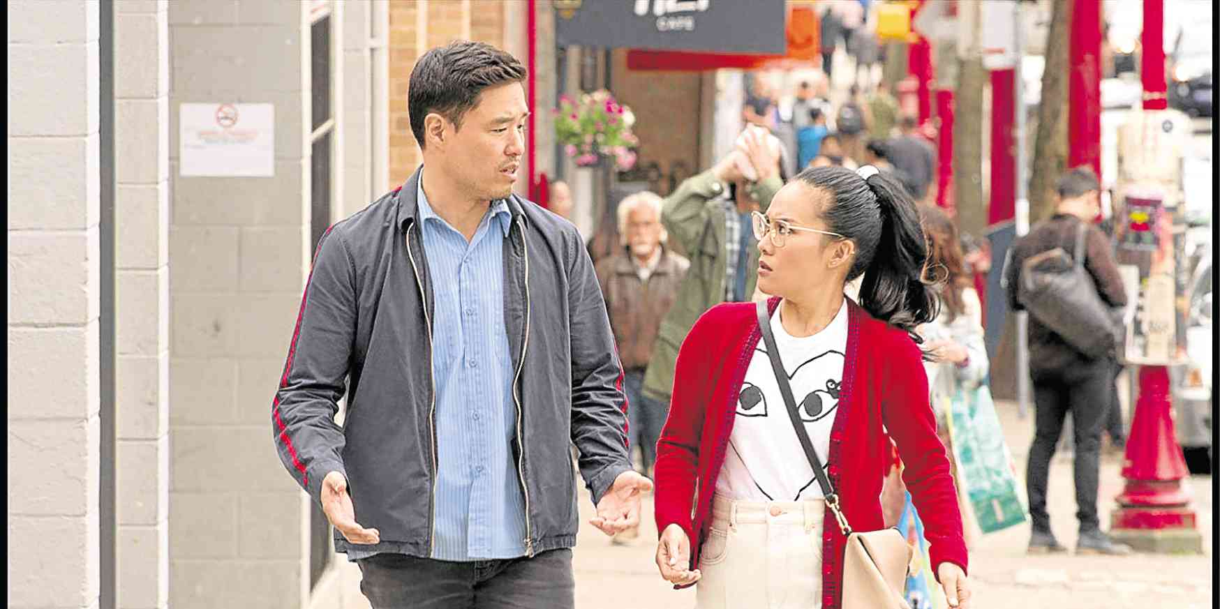For a change, two Asian leads in a Hollywood rom-com: Park (left) and Wong —NETFLIX