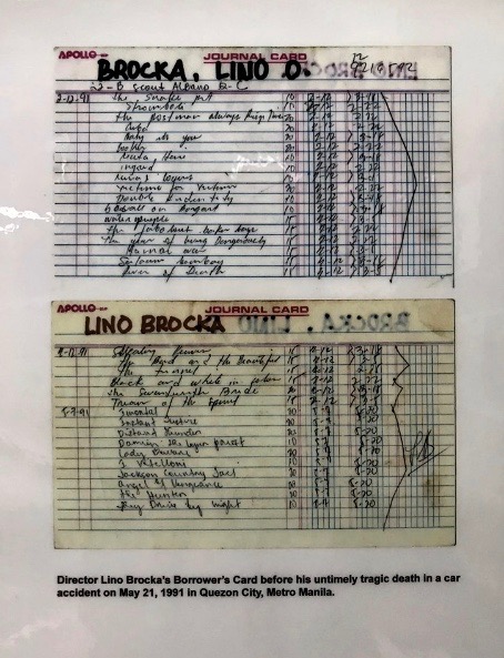 Lino Brocka borrower's card